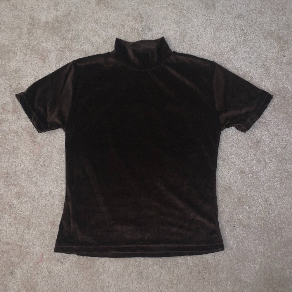 Brown Velvet High-Top Top